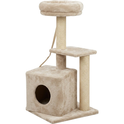 Briw Compact Cat Tree with Condo 88 cm Oatmeal - Product view
