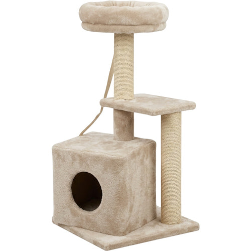 Briw Compact Cat Tree with Condo 88 cm Oatmeal - Product view