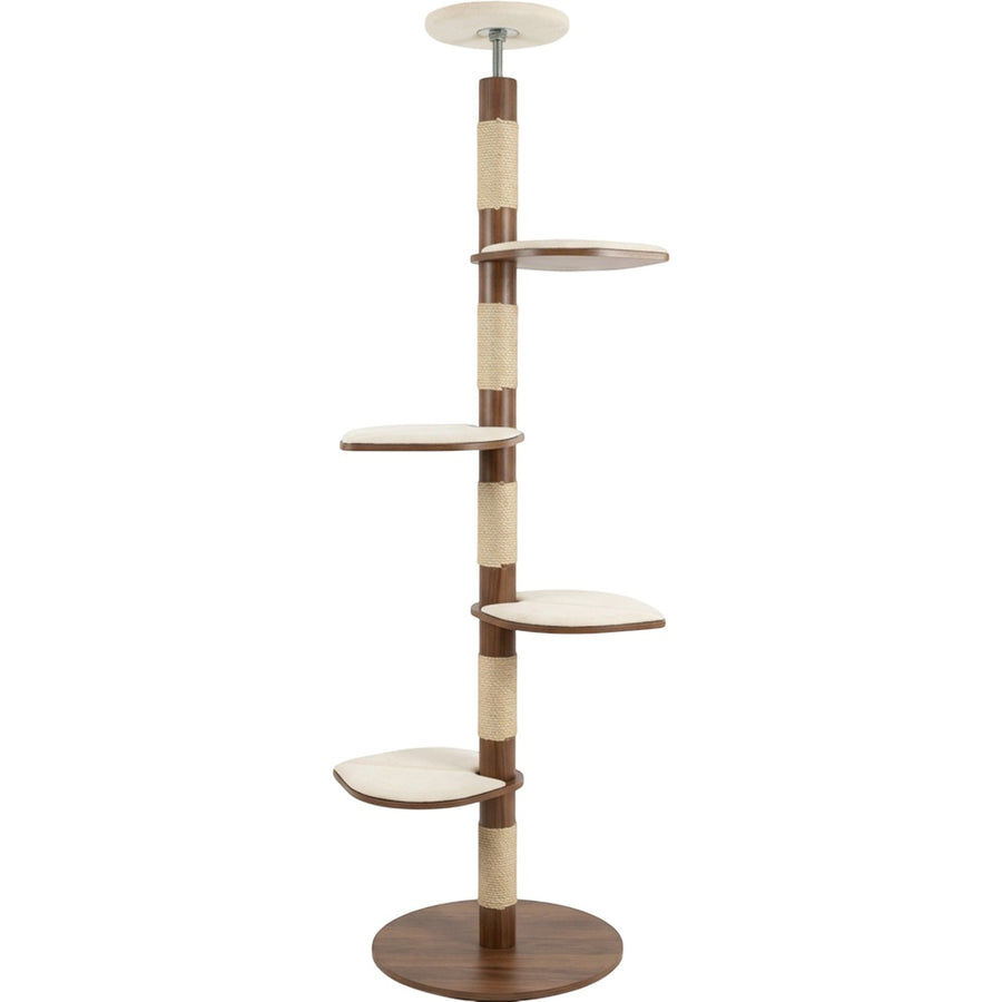 Briw Floor-to-Ceiling Cat Tower 228-275 cm Walnut Cream